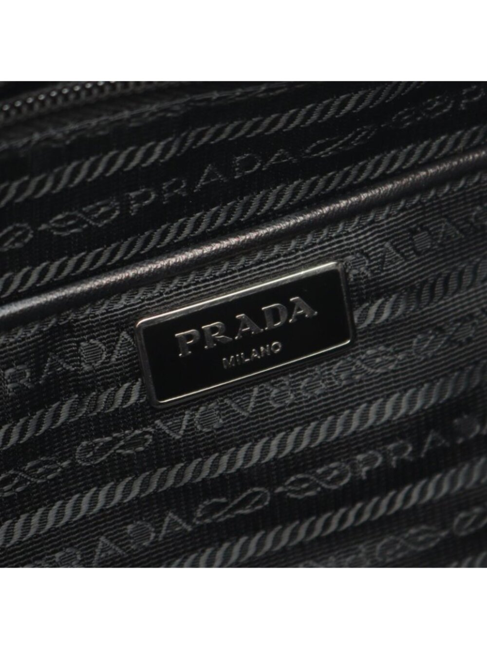Prada Tote Tessutat Floral 2-Way Multi Nylon Saffiano Leather Triangle Logo - Picture 4 of 10
